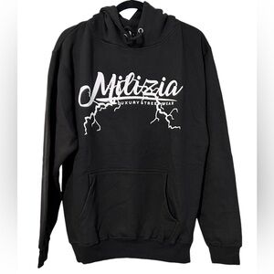 Zuni sportswear Milizia luxury streetwear against all‎ odds hoodie black medium